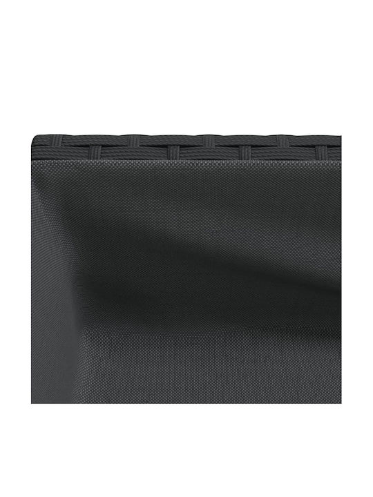 vidaXL Rafturi de grădină Set 2 Ghivece Plastice Black
