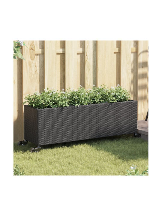 vidaXL Grădină Set 3 Jardiniere Plastice Întuneric