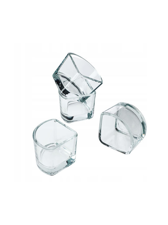 Kadax Dip-Schüssel Rund Glas Transparent 4Stück