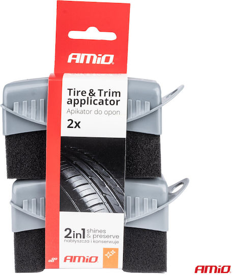AMiO Σφουγγάρια Applicator Γυαλίσματος για Ελαστικά Αυτοκινήτου 2τμχ
