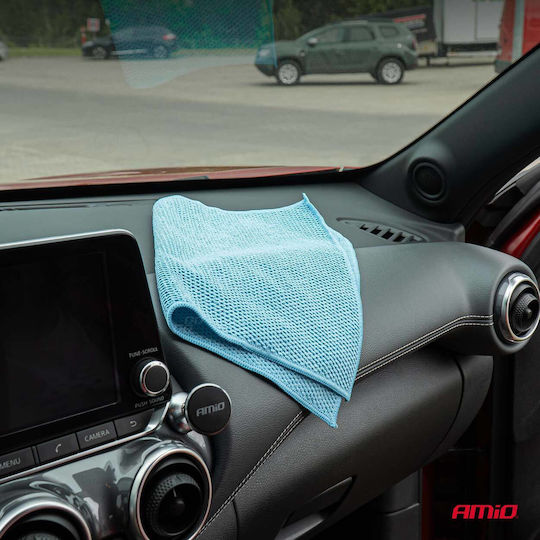 AMiO Cloth Microfiber Cleaning for Windows Car 350gsm Light Blue 40x30cm