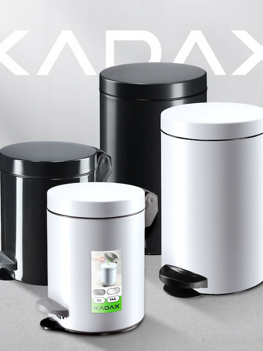 Kadax Inox Badezimmer Mülleimer 5Es Gray