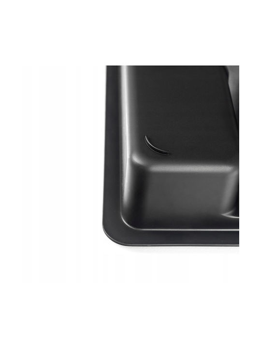 Kadax Organizator de bucătărie cu sertar din plastic pentru tacâmuri negru