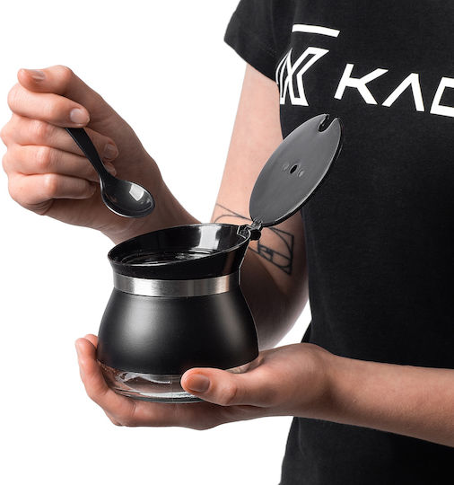 Kadax Zuckerdose Servieren Glas Schwarz 1Stück