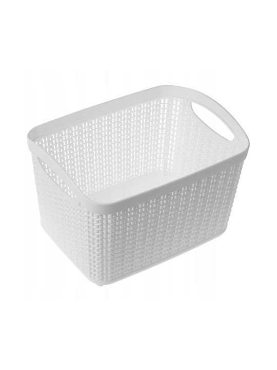 Kadax Storage Basket Plastic White 6.6lt 1pcs