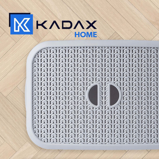 Kadax Coș de Depozitare Plastic cu capac Gri 6lt 2buc