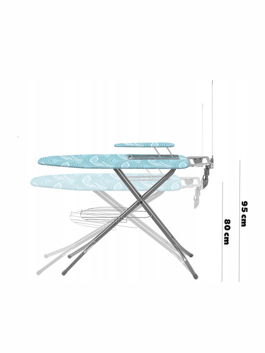 Kadax Bügelbrett für Dampfbügeleisen Zusammenklappbar 120x38cm
