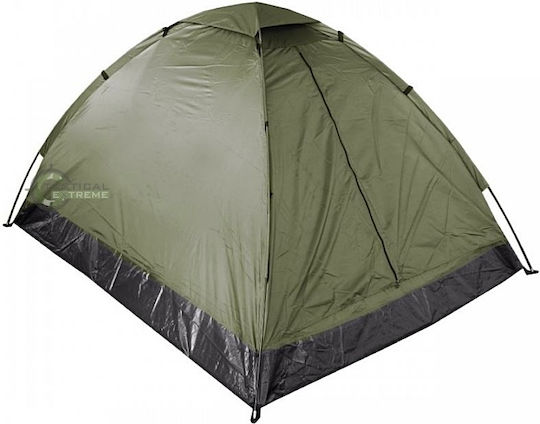 Mil-Tec Standard Summer Camping Tent Igloo Khaki for 2 People Waterproof 800mm 205x145x100cm