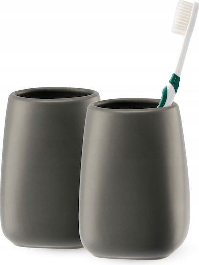 Kadax Set Accesorii Pentru Baie Ceramică Gri