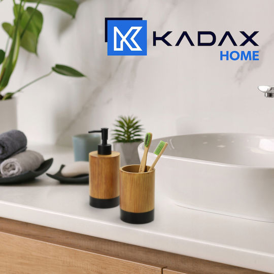 Kadax Set Accesorii Pentru Baie Din Lemn Negru