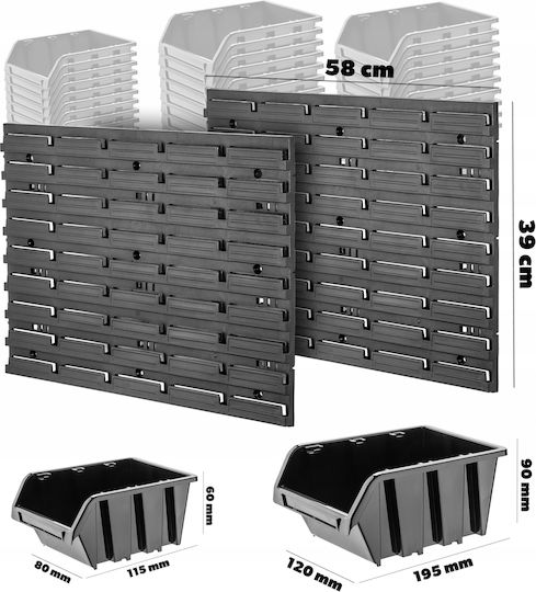 Kadax Workshop Board 58x78 Garage Wall 38 Pieces