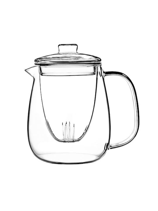 Kadax Ceainic cu Filtru Sticlă Transparent 600ml