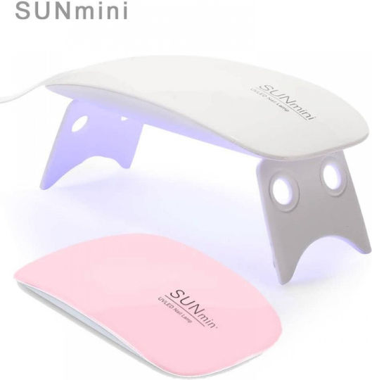 Sun Mini Επαναφορτιζόμενο Φουρνάκι Νυχιών UV / LED 6W Ροζ