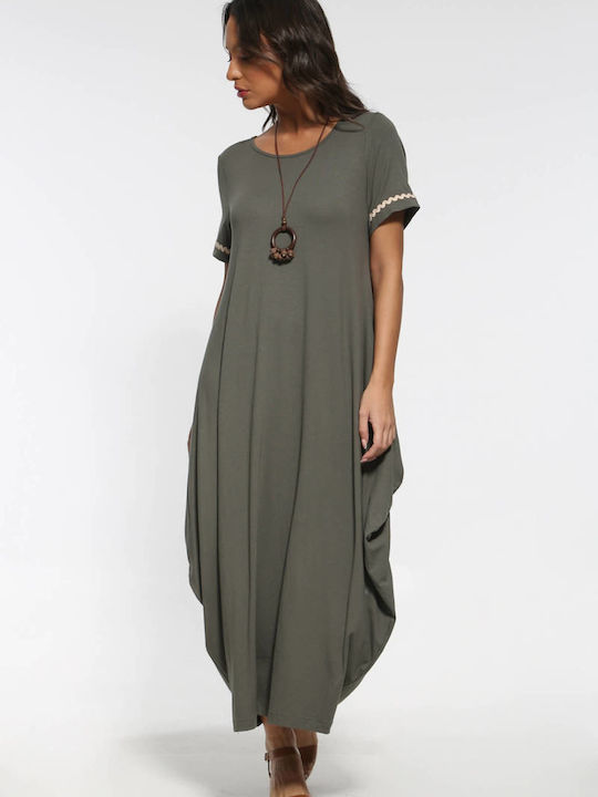 Derpouli Maxi Dress Khaki