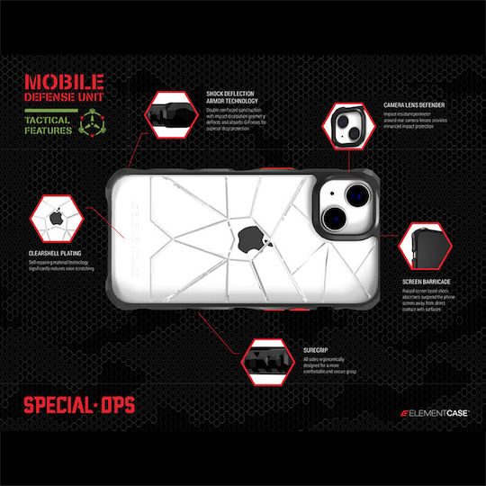 Element Special Ops X5 Umschlag Rückseite Transparent (iPhone 14)
