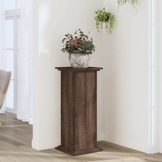 vidaXL Pflanzenständer Holz Braun 33cmx33cmx80cmcm.