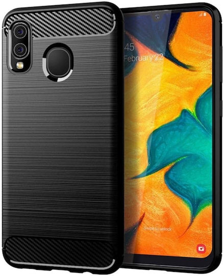 Back Cover Σιλικόνης / Δερμάτινο Μαύρο (Huawei P Smart 2019 / Honor 10 Lite)