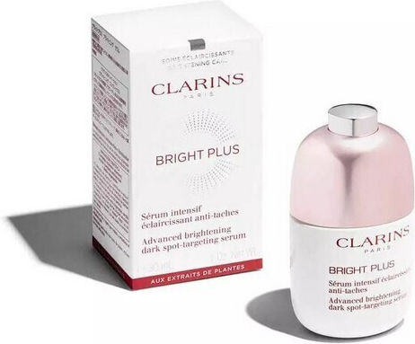 Clarins Bright Plus Moisturizing & Anti-aging Serum Face with Hyaluronic Acid for Radiance & Firming 30ml