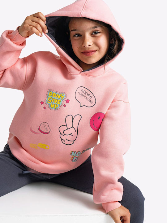 Funky Kids Sweatpants Set Pink