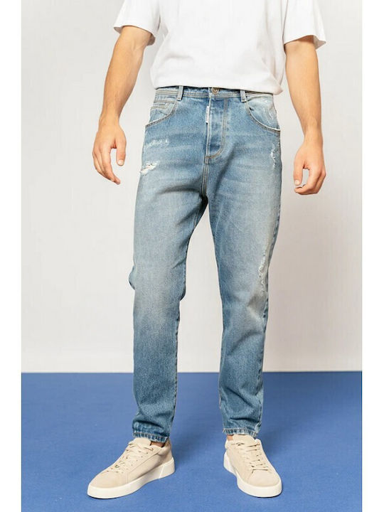 Ανδρικό Παντελόνι Τζιν με Loose Εφαρμογή Light Blue