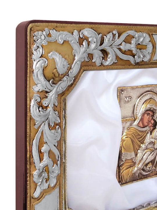 SilverBrand.gr Tabletop Rectangle Wedding Crown Case Gold 23x29cm