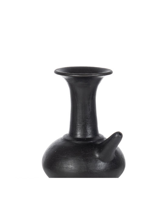 S Line Vază Decorativă Ceramică Negru 1buc