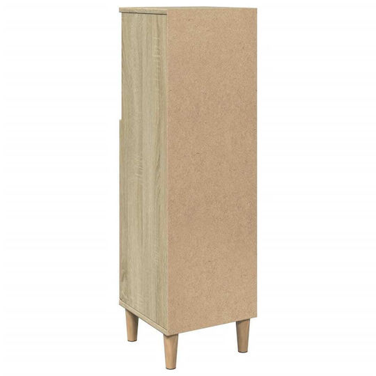 vidaXL Wall Hung Cabinet Bathroom Column Cabinet L30xD30xH100cm Sonoma