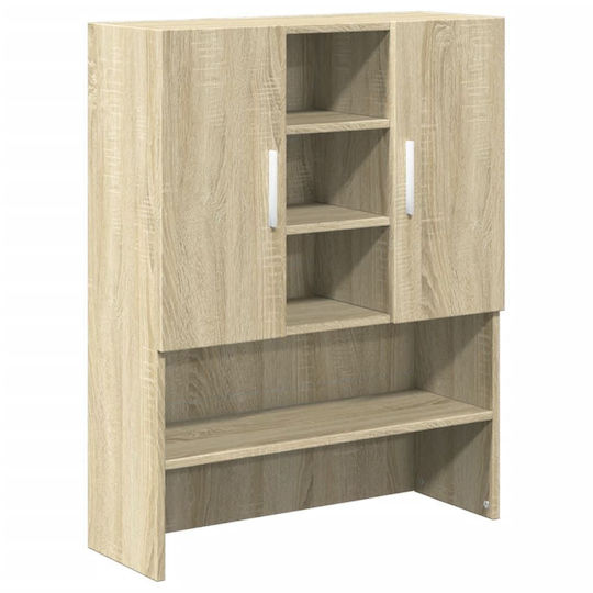 vidaXL Wall Hung Cabinet Bathroom Column Cabinet for Washing Machine Sonoma
