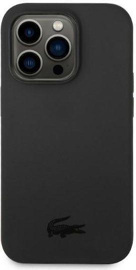 Lacoste Silicone Silicone Umschlag Rückseite Kunststoff / Silikon Schwarz (iPhone 14 Pro)