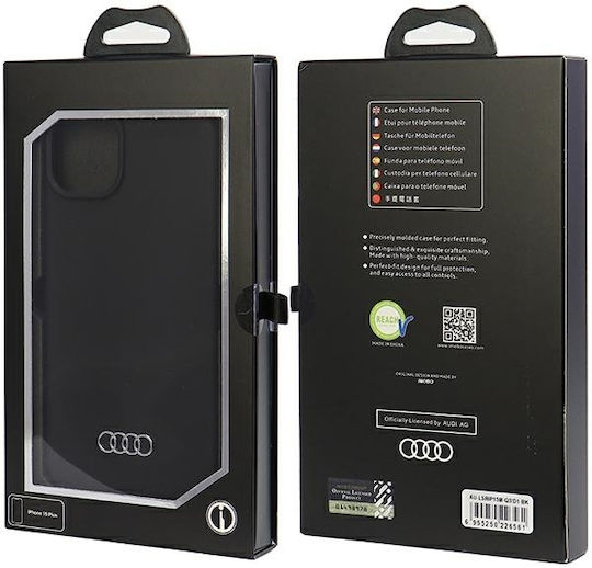 Audi Back Cover Σιλικόνης Μαύρο (iPhone 15 Plus)
