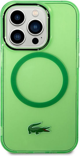 Lacoste Umschlag Rückseite Kunststoff Grün (iPhone 14 Pro Max)