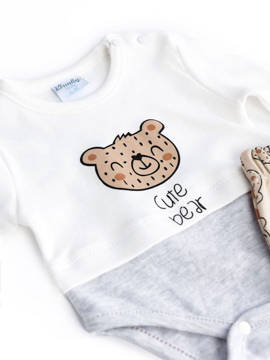 Funky Baby Bodysuit Set Ecru