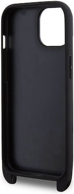 Karl Lagerfeld Saffiano Plastic Back Cover with Strap Black (iPhone 15iPhone 15)