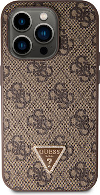 Guess Back Cover Πλαστικό / Μεταλλική με Λουράκι Καφέ (Apple iPhone 14 Pro)