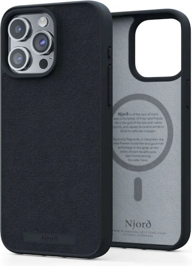 Njord Suede Back Cover Πλαστικό 2mm Μαύρο (iPhone 15 Pro Max)