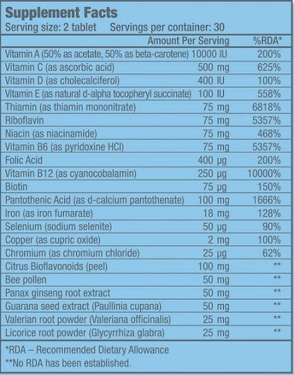 Biotech USA B-Complex Vitamin for Energy, Immune System Boost & the Nervous System 60 caps