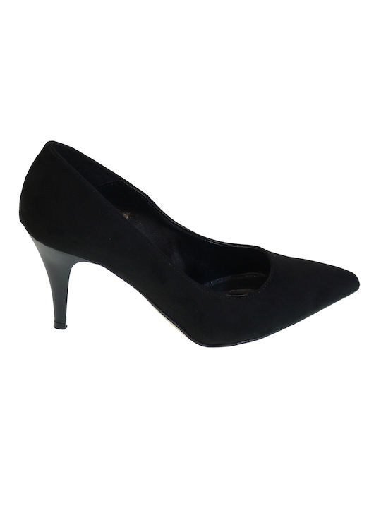 Malena Suede Black Heels