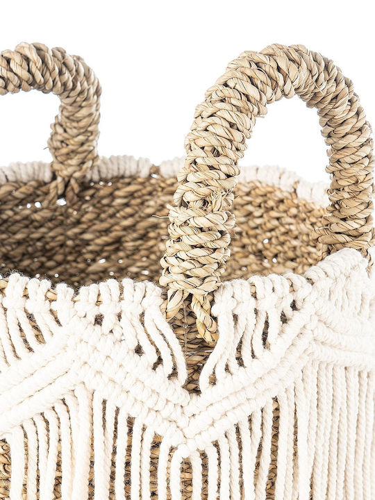 Decorative Basket Wicker with Handles Beige S Line