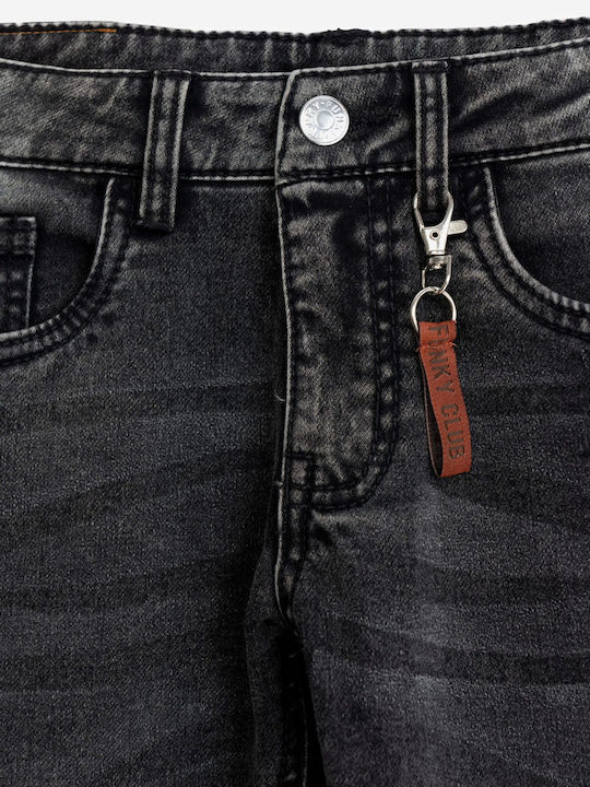 Kinder Schlaghose Jeans Schwarz