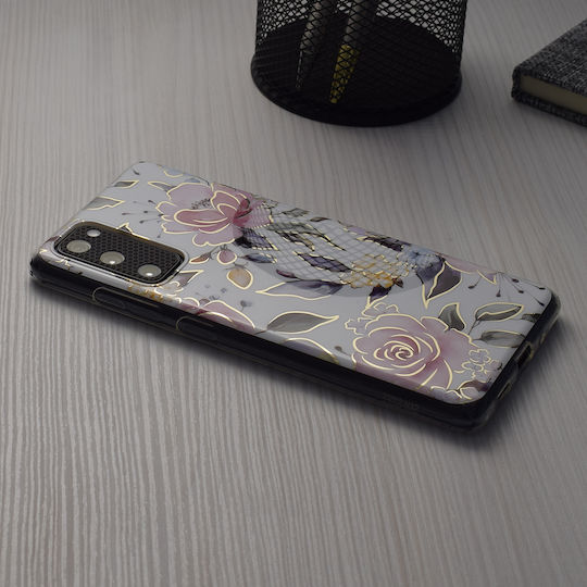 Techsuit Marble Umschlag Rückseite Silikon Weiß (Redmi A1+ / A2+)