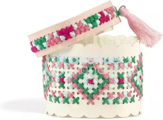 Create Embroidery Bracelet Pink