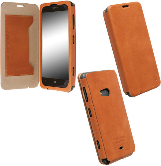 Krusell Kiruna Book Synthetic Leather Brown (Lumia 625)