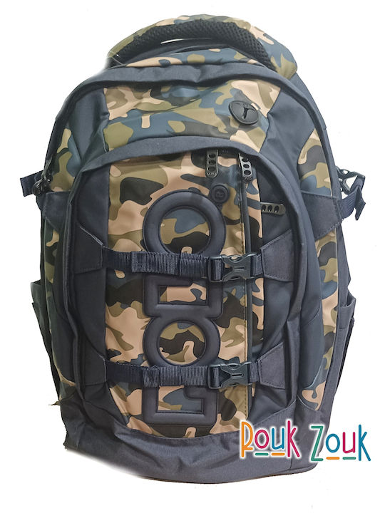 Polo Cryptic School Bag Backpack Junior High-High School Blue with Water Bottle Holder 23Liters 2024
