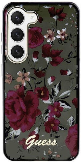 Guess Flower Collection Back Cover Πλαστικό / Σιλικόνης Χακί (Galaxy S23+)