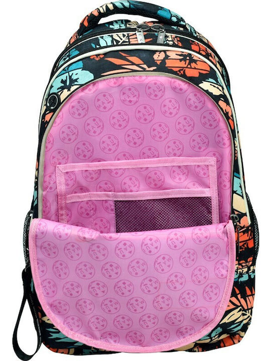 Maui & Sons School Bag Backpack Elementary, Elementary Multicolour with Water Bottle Holder 30Liters