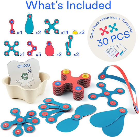 Clics Toys Μαγνητικό Παιχνίδι Κατασκευών Itsy Pack Flamingo-Turquoise