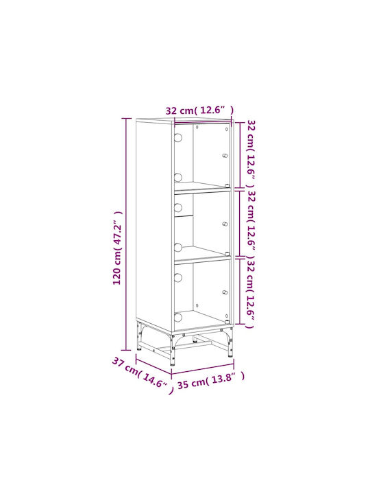 Cabinet Storage Metal L35xW37xH120cm