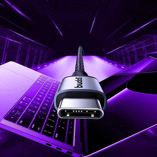 Buddi USB 2.0 Cable USB-C male - USB-A 12W Μαύρο 3m 122426