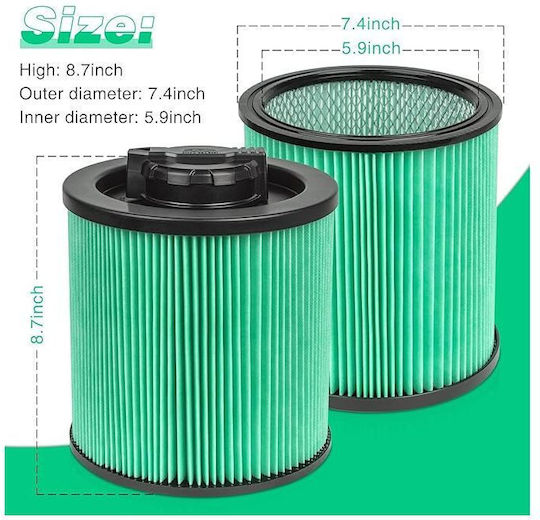 DEWALT Hepa Filter Für Elektrische Staubsauger Kompatibel Mit DeWalt