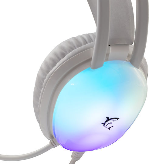White Shark Peacock GH-2444 Over Ear Gaming Headset με σύνδεση 3.5mm Λευκό for PC / PS4 / PS5 / XBOX